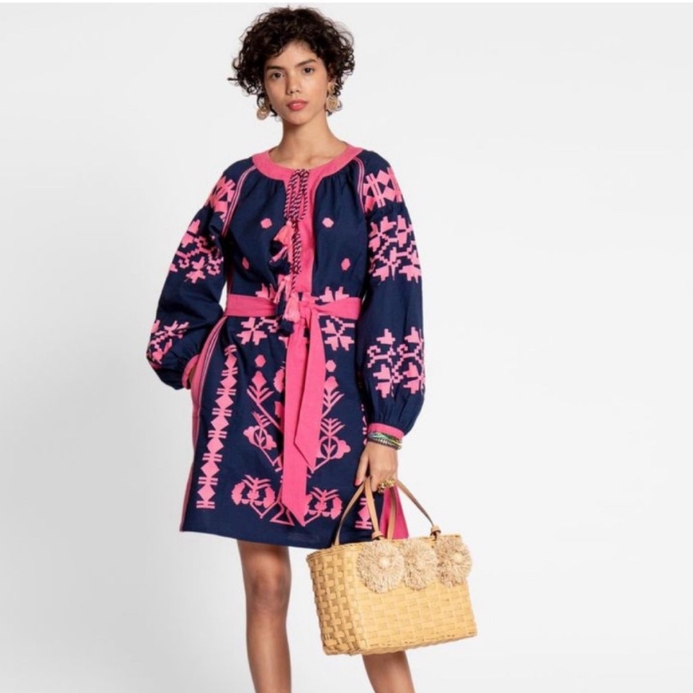 Nwt Frances Valentine Stephanie Embroidered Tunic Dress 1X